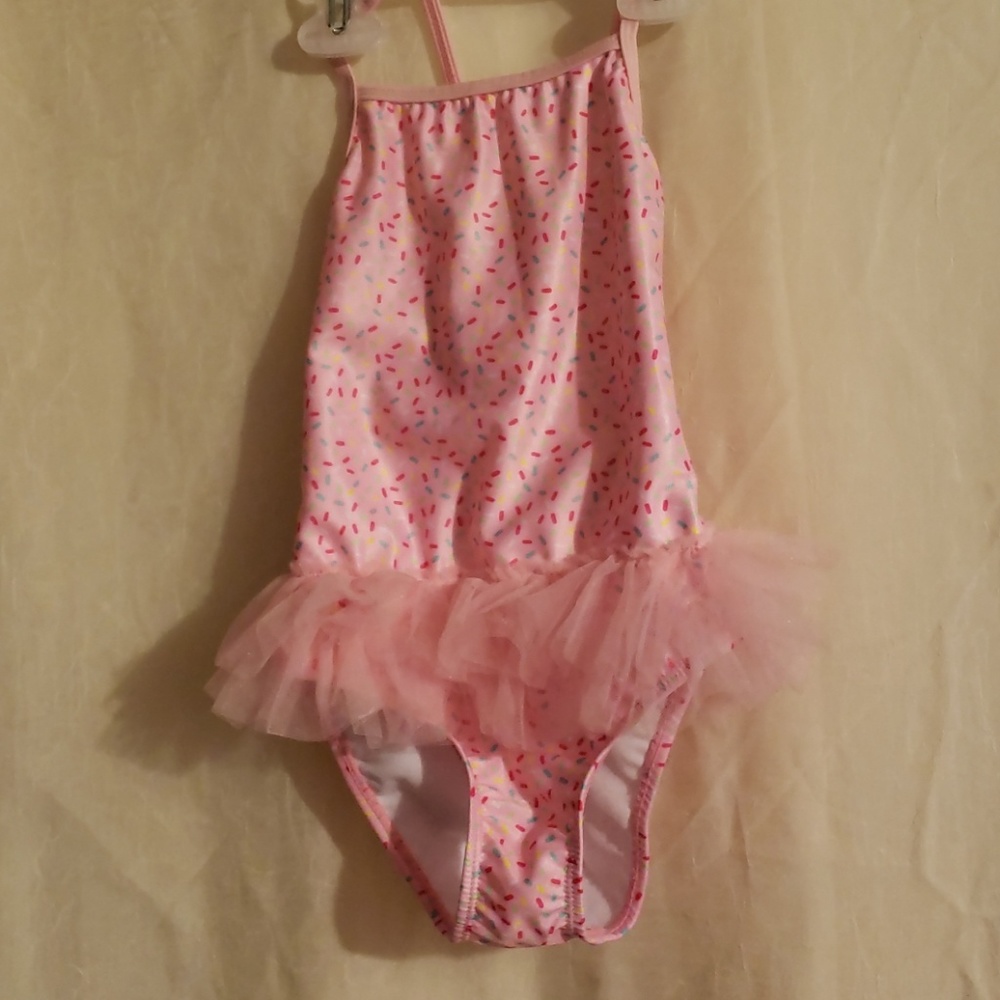 Toddler pink tutu bathing suit